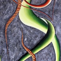 Gölgedeki Hayaller, 100 x 50, Mdf Üzerine Yağlı Boya, 2009 (Satılmıştır)